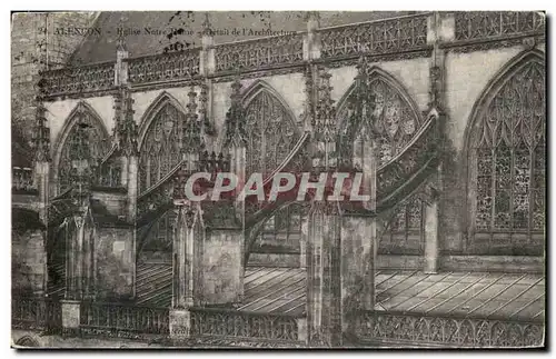 Cartes postales Alencon Eglise Notre Dame Detail de l&#39architecture