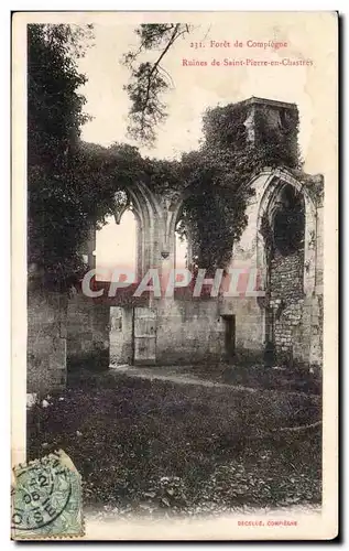 Ansichtskarte AK Foret de Compiegne Ruines de St Pierre en Chastres