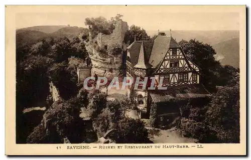 Ansichtskarte AK Saverne Ruines et restaurant du Haut Barr