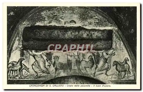 Ansichtskarte AK Italie Italia Catacomba di S Callisto Cripta delle percorelle Il buon pastore