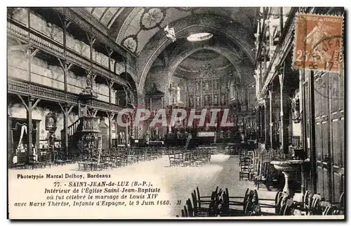 Cartes postales St Jean de Luz Interieur de l&#39eglise Saint Jean Baptiste ou fut celebre le mariage de Louis X