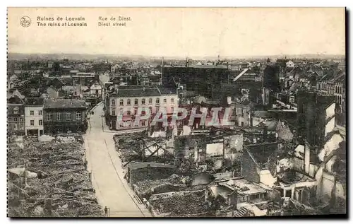 Ansichtskarte AK Belgique Louvain Ruines Rue de Diest