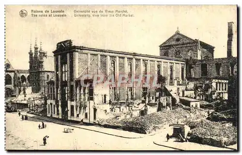 Cartes postales Belgique Louvain Universite vue du vieux marche