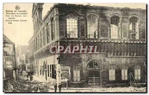 Ansichtskarte AK Belgique Louvain Ruines Rue de Namur Universite