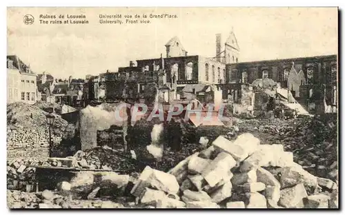 Ansichtskarte AK Belgique Louvain Ruines Universite Vue de la grand Place