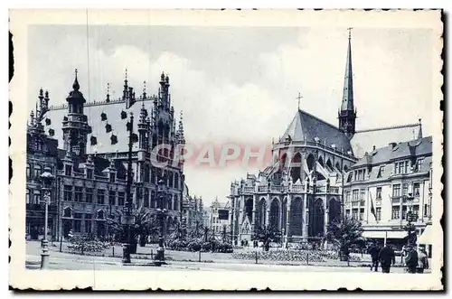 Ansichtskarte AK Belgique Louvain place Foch et eglise St Pierre