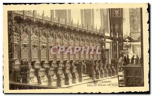 Cartes postales Belgique Louvain Eglise Ste Gertrude Les stalles