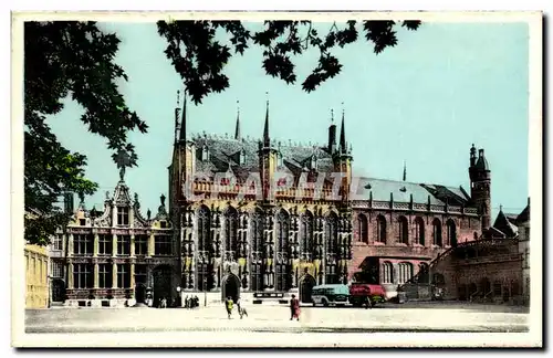 Belgique Bruges La justice de paux Hotel de ville et basilique du St Sang