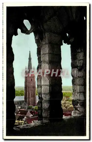 Belgique Bruges Eglise ND vue depuis le beffroi