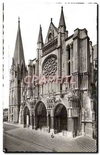 Moderne Karte Chartres La cathedrale Le portail sud