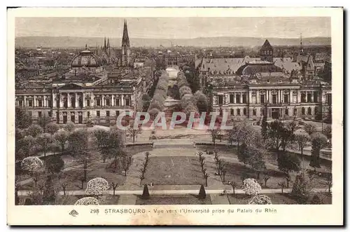 Cartes postales Strasbourg Vue vers l'universite prise du palais du Rhin