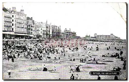 Ansichtskarte AK Belgique Ostende Vue sur la plage