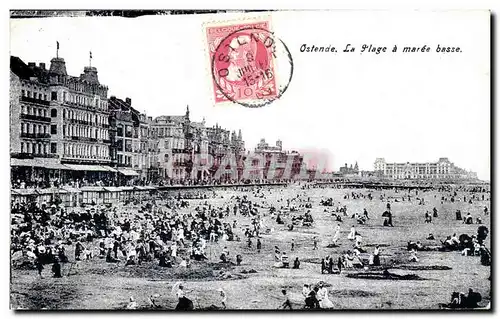 Ansichtskarte AK Belgique Ostende La plage a maree basse