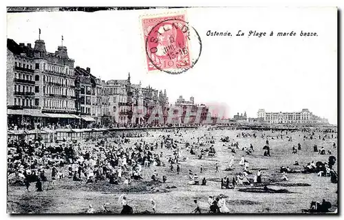 Cartes postales Belgique Ostende La plage a maree basse
