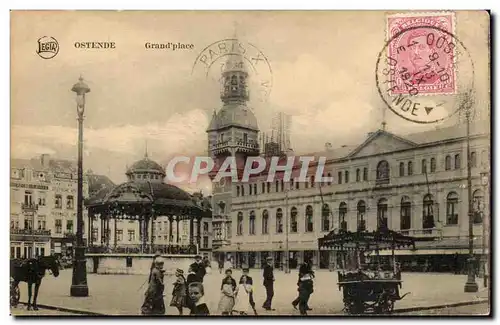 Cartes postales Belgique Ostende Grand place
