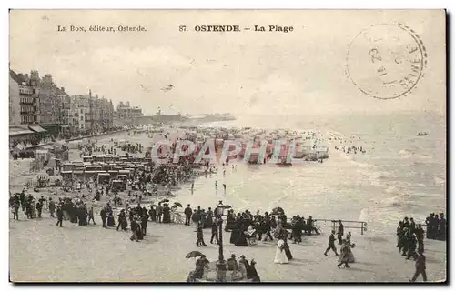 Ansichtskarte AK Belgique Ostende La plage