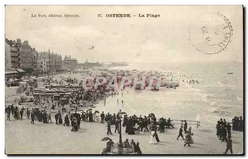 Cartes postales Belgique Ostende La plage