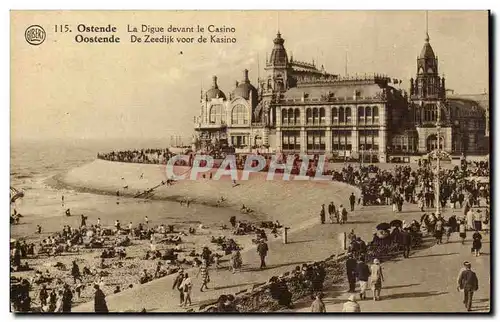 Ansichtskarte AK Belgique Ostende La digue devant le casino