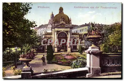 Cartes postales Wiesbaden Kochbrunnen von der Taunustrasse