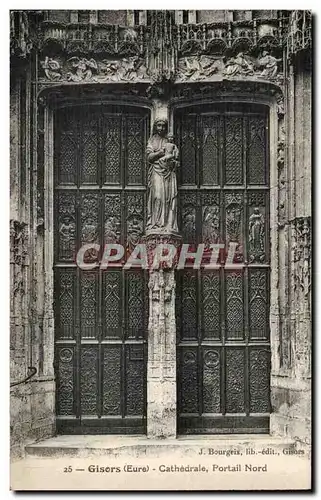 Cartes postales Gisors Cathedrale Portail Nord