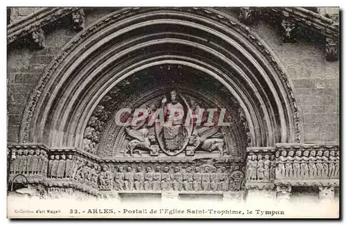 Cartes postales Arles Portail de l&#39eglise Saint Trophime Le tympan