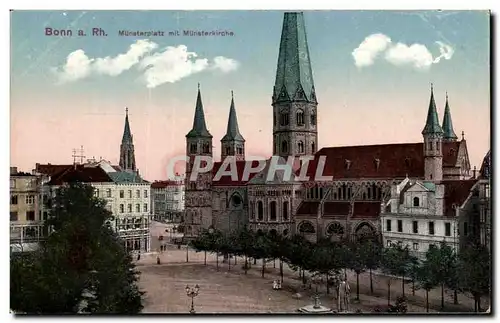 Cartes postales Bonn Munsterplatz und Munsterkirche