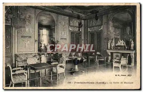 Cartes postales Fontainebleau Le salon de musique