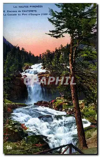 Ansichtskarte AK Environs de Cauterets La cascade du pont d&#39Espagne