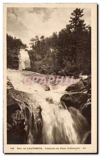 Cartes postales Environs de Cauterets Cascade du pont D&#39Espagne