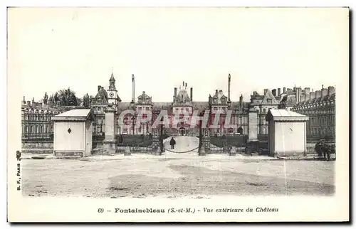 Cartes postales Fontainebleau Vue exterieure du chateau