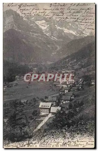 Cartes postales Champery et les dents blanches