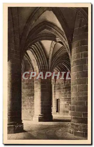 Ansichtskarte AK Mont Saint Michel Abbaye Crypte des gros piliers