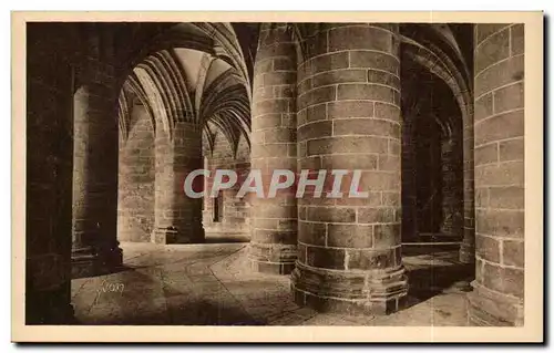 Ansichtskarte AK Mont Saint Michel Abbaye Crypte des gros piliers