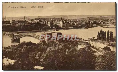 Ansichtskarte AK Gruss vom Rhein Coblenz