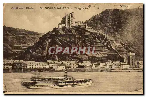 Cartes postales Gruss vom Rhein St Goarshausen u burg kalz