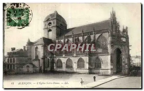Cartes postales Alencon L'eglise Notre Dame