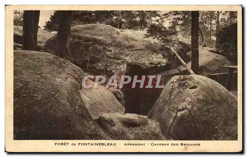 Ansichtskarte AK Foret de Fontainebleau Apremont Caverne des brigands