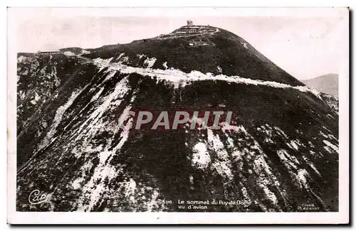 Ansichtskarte AK Auvergne Le sommet du Puy de Dome Vue d&#39avion