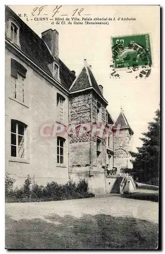 Ansichtskarte AK Cluny Hotel de ville Palais abbatial de J d&#39Amboise et de Cl de Guise