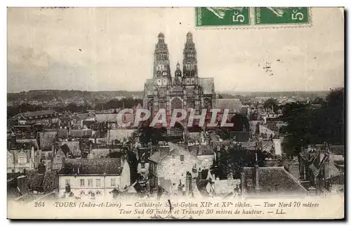 Cartes postales Tours Cathedrale Saint Gatien