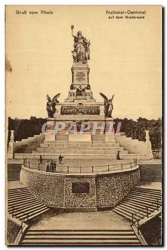 Cartes postales Gruss von Rhein National denkmal auf dem Biederwald