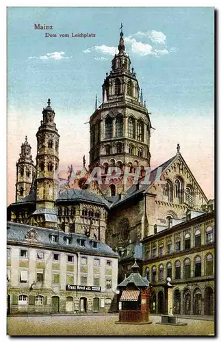 Ansichtskarte AK Mainz Dom vom Leichplatz