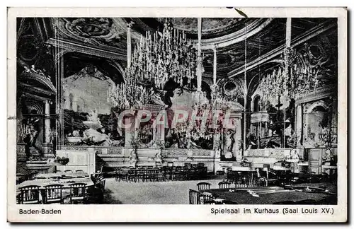 Cartes postales Baden Baden Spielsaal im Kurhaus (Saal Louis XV)