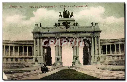 Cartes postales Belgique Bruxelles Parc du cinquantenaire L&#39arcade monumentale