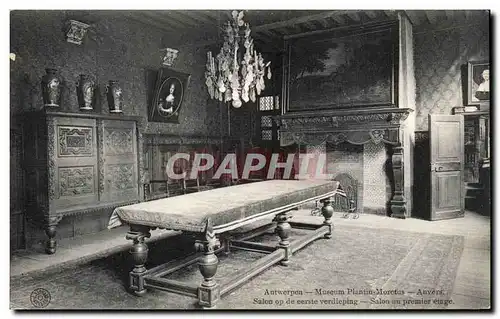 Cartes postales Belgique Anvers Museum plantin Moretus Salon au premier etage