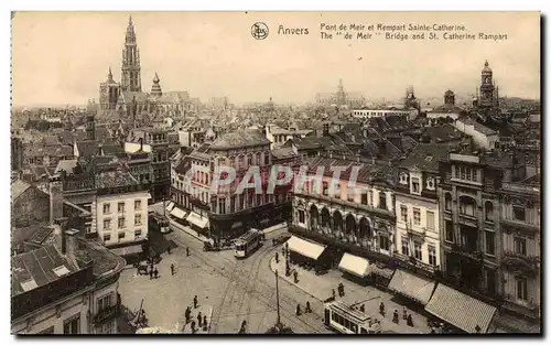 Cartes postales Belgique Anvers Pont de Meir et rempart Sainte Catherine