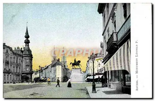 Ansichtskarte AK Belgique Anvers Monument Leopold 1er