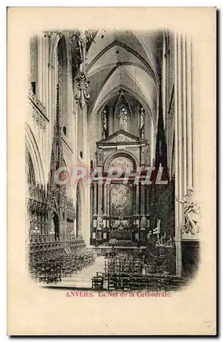 Cartes postales Belgique Anvers La nef de la cathedrale