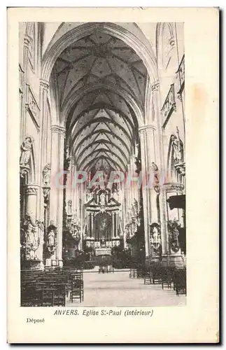 Ansichtskarte AK Belgique Anvers Eglise St Paul (interieur)