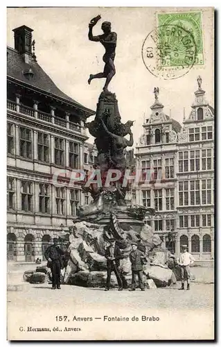Cartes postales Belgique Anvers Fontaine de Brabo